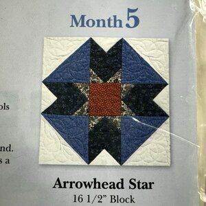 Vintage Joann Quilt Block of the Month 5 Fabric Kit Threads From The Heartland